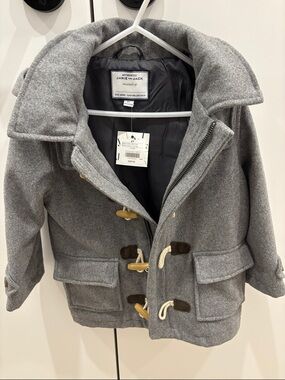 Janie and Jack Gray Kids' Toggle Pea Coat